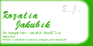 rozalia jakubik business card